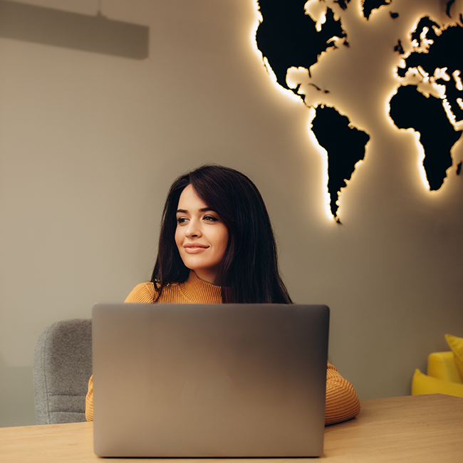 Student viewing online course