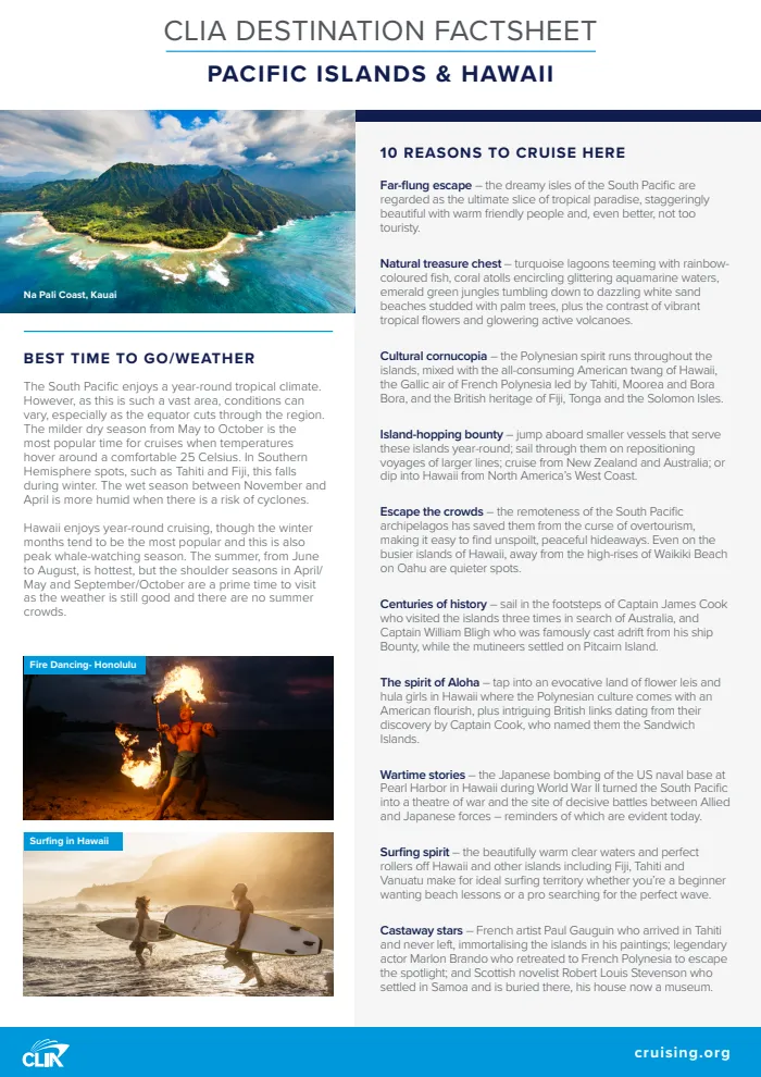Pacific Islands and Hawaii
