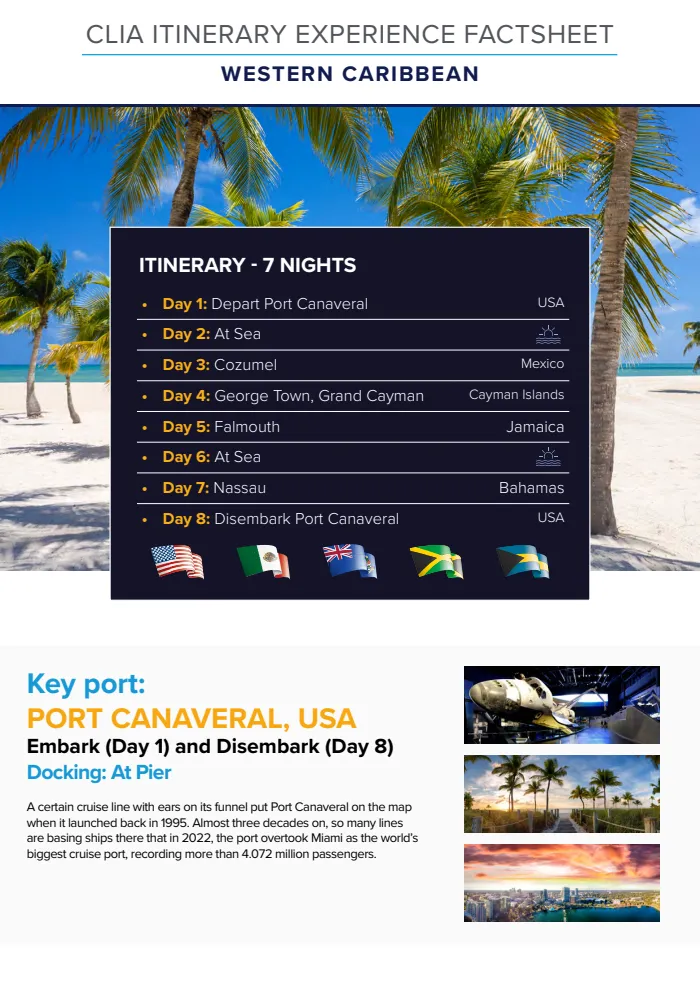 Western Caribbean Itinerary Factsheet