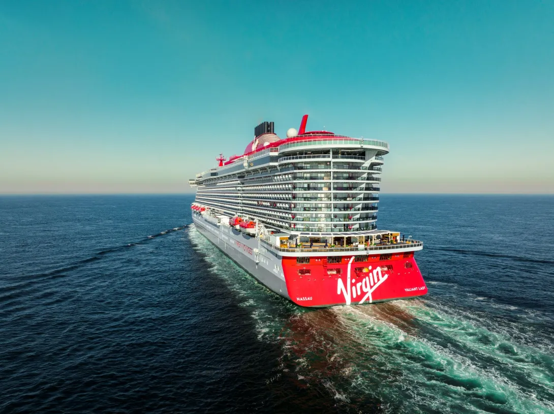 Virgin Voyages ship sailing