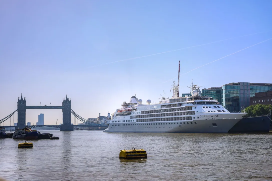 Silver Wind docked at London's Tower Bridge