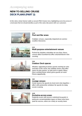 Accompanying Notes - Deck Plans - New to Selling Cruise