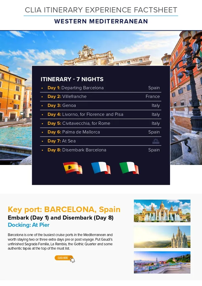 Western Mediterranean Itinerary Factsheet