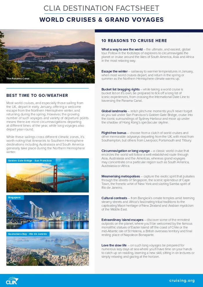 World Cruises & Grand Voyages